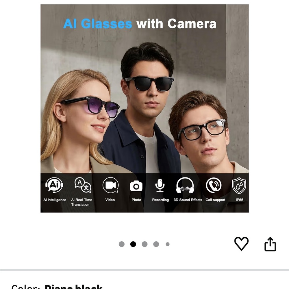 Brand new ai Smart Camera Sunglasses with camera - Picture 2 of 11